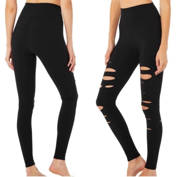 ALO Yoga Pants - ALO Yoga Ripped Warrior High Waist Leggings